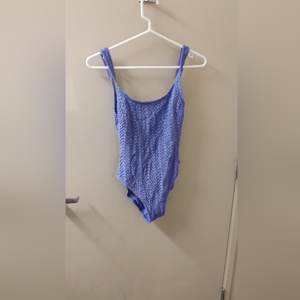 Vintage 1980s 1990s Pacific Connections Purple One Piece Swimsuit High Leg